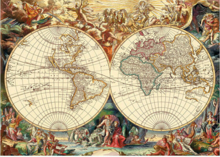 Puzzle - Harta istorica (1000 piese), Dino, 12 ani + [1]