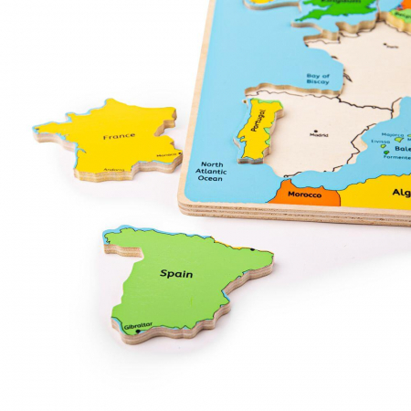 Puzzle incastru harta Europei, BIGJIGS Toys, 2-3 ani + [5]