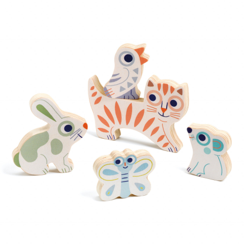 Puzzle lemn BabyAnimali, Djeco, 1 an+ [3]