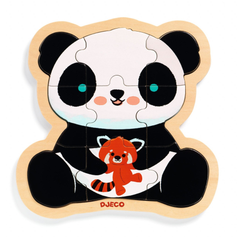 Puzzle lemn Ursuletul Panda, Djeco [3]