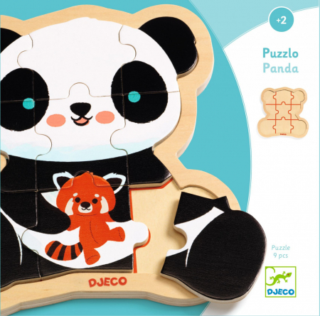 Jucarii copii 2-3 ani - Puzzle lemn Ursuletul Panda, Djeco