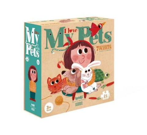 Vârsta - Puzzle Londji, animale de companie, 2-3 ani +