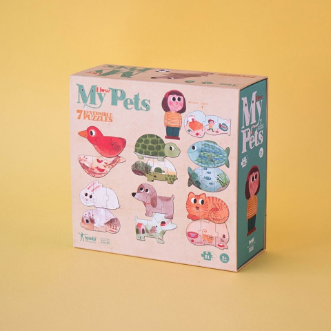 Puzzle Londji, animale de companie, 2-3 ani + [3]