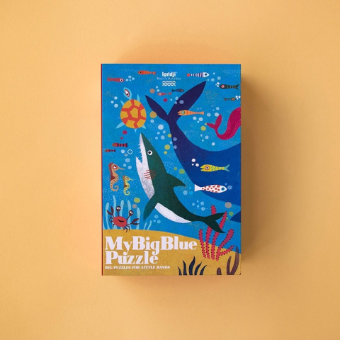 Puzzle Londji, Balena albastra in ocean, 2-3 ani + [1]