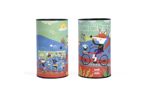 Jucarii copii 2-3 ani - Puzzle Londji, Cu bicicleta, 2-3 ani +