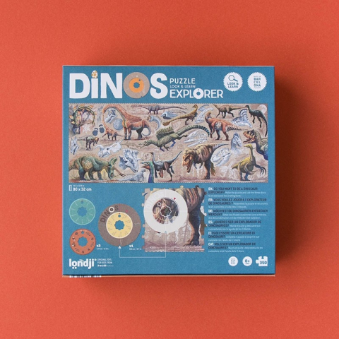 Puzzle Londji, Dino Explorer, 8-9 ani + [4]