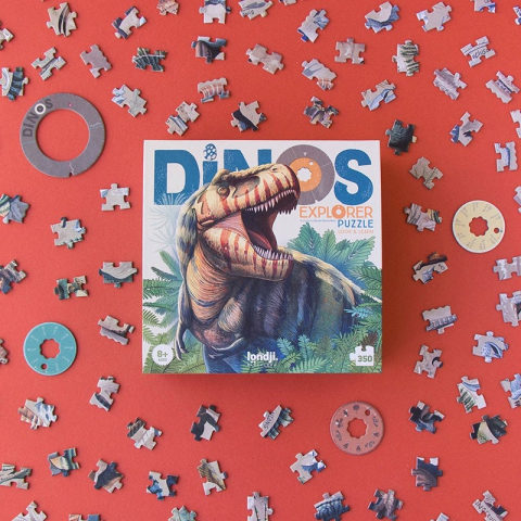 Puzzle Londji, Dino Explorer, 8-9 ani + [3]