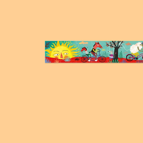 Puzzle Londji, drumul lung cu bicicleta, 4-5 ani + [3]