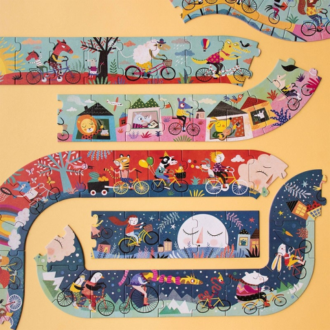 Puzzle Londji, drumul lung cu bicicleta, 4-5 ani + [2]