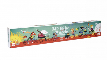 Jucarii copii 4-5 ani - Puzzle Londji, drumul lung cu bicicleta, 4-5 ani +