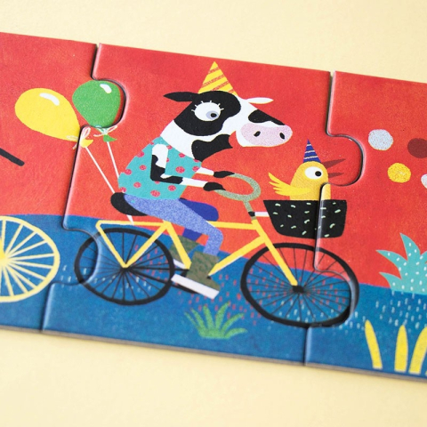 Puzzle Londji, drumul lung cu bicicleta, 4-5 ani + [4]