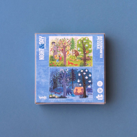 Puzzle Londji reversibil, noapte si zi, 6-7 ani + [3]