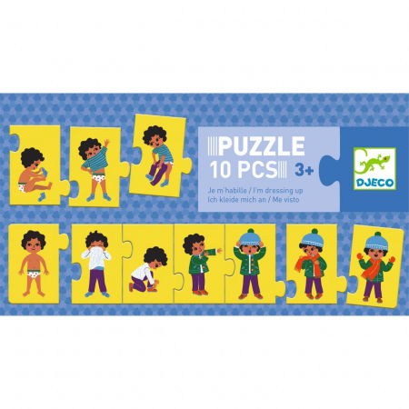 Jucarii copii 4-5 ani - Puzzle Ma imbrac singur Djeco