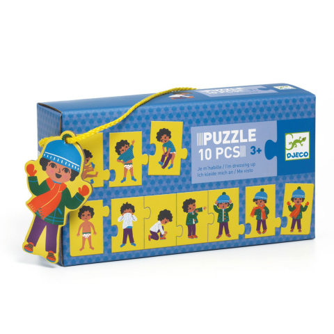 Jucarii copii 1-2 ani - Puzzle Ma imbrac singur Djeco