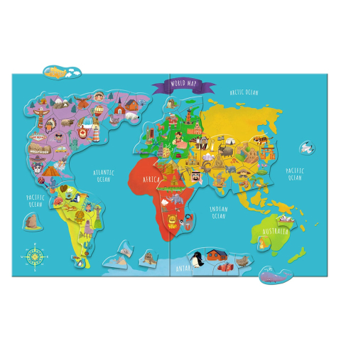 Puzzle magnetic, Harta lumii [1]