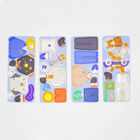 Puzzle magnetic in cutie metalica, joc de potrivire si asociere - Aventurierii Spatiului [4]