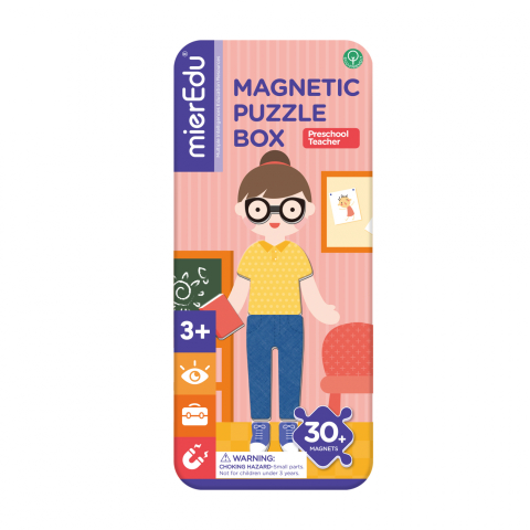 Puzzle magnetic in cutie metalica, joc de potrivire si asociere - Educatoare [3]