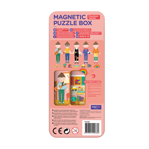 Puzzle magnetic in cutie metalica, joc de potrivire si asociere - Educatoare [2]