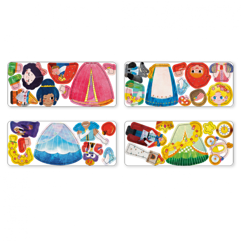 Puzzle magnetic in cutie metalica, joc de potrivire si asociere - Povesti [4]