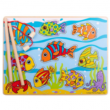 Jocuri cu magneti - Puzzle magnetic - pestisorii nazdravani, BIGJIGS Toys, 1-2 ani +