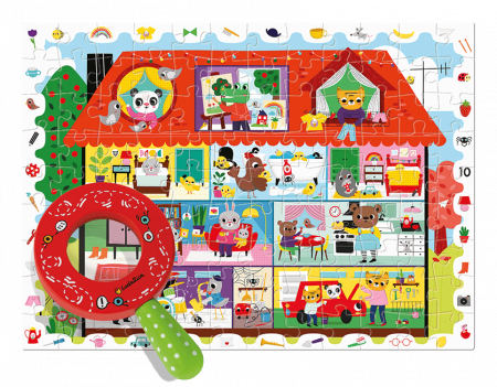 Puzzle Micul Detectiv - Casa mea, Ludattica, + 5 ani, 108 piese [1]