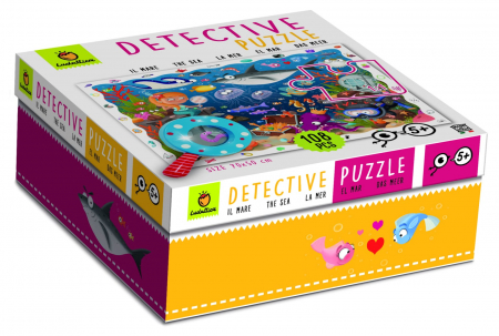 Jucarii copii 4-5 ani - Puzzle Micul Detectiv - Marea, Ludattica, + 5 ani, 108 piese