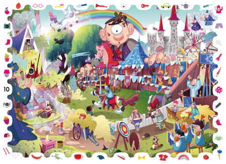 Puzzle Micul Detectiv - Personaje fantastice, Ludattica, + 5 ani, 108 piese [1]