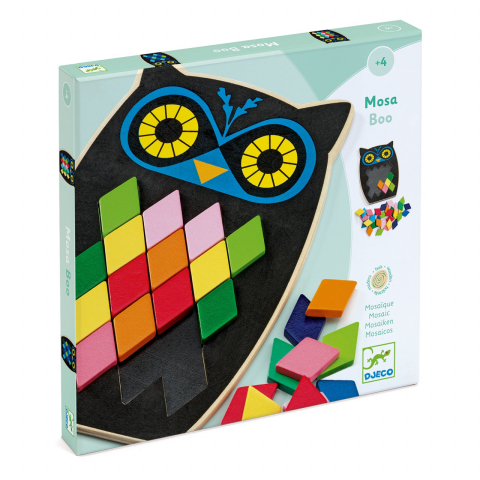 Vârsta - Puzzle mozaic Bufnita, Djeco, 2-3 ani +