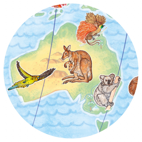Puzzle observatie Djeco Animalele lumii, 2-3 ani + [3]