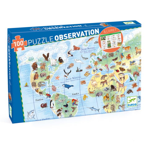 Vârsta - Puzzle observatie Djeco Animalele lumii, 2-3 ani +