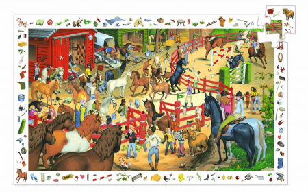 Jucarii copii 12+ ani - Puzzle observatie Djeco Cai, 6-7 ani +