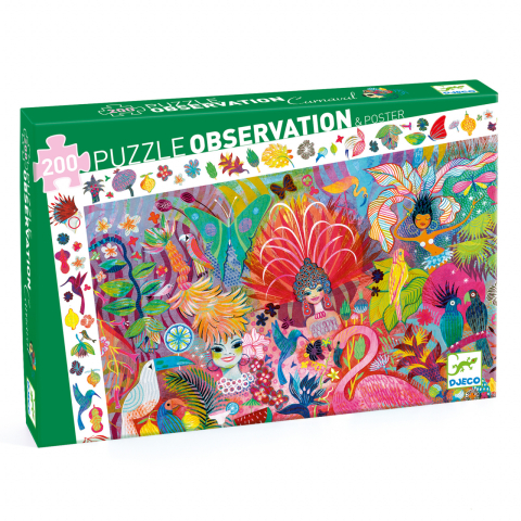 Vârsta - Puzzle observatie Djeco Carnavalul de la Rio, 6-7 ani +