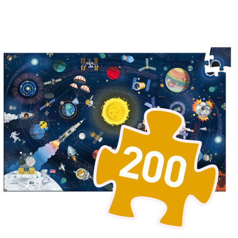 Puzzle observatie Djeco Cosmos, 6-7 ani + [1]