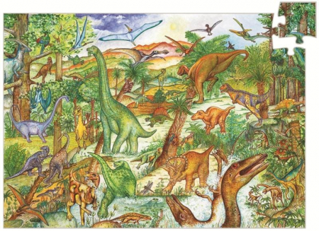 Jucarii copii 12+ ani - Puzzle observatie Djeco Dinozauri, 6-7 ani +
