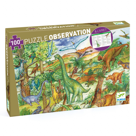 Vârsta - Puzzle observatie Djeco Dinozauri, 6-7 ani +