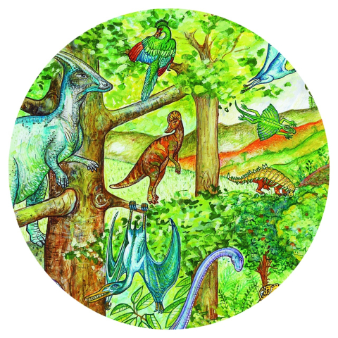 Puzzle observatie Djeco Dinozauri, 6-7 ani + [4]