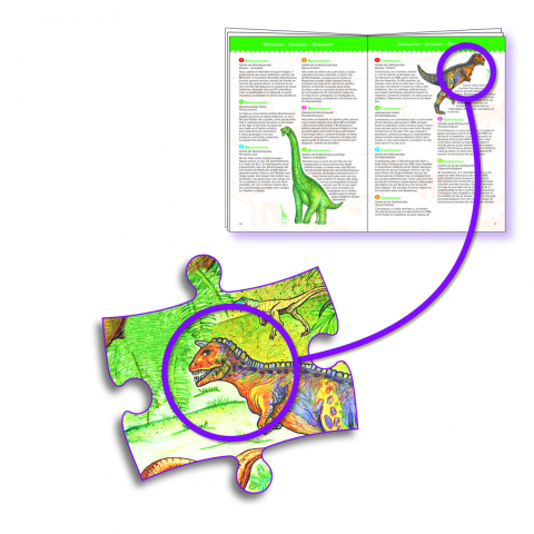 Puzzle observatie Djeco Dinozauri, 6-7 ani + [2]