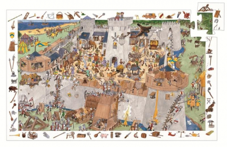 Jucarii copii 12+ ani - Puzzle observatie Djeco Fortareata, 6-7 ani +