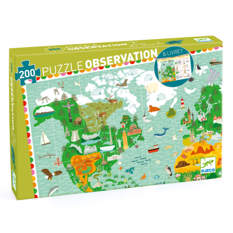 Vârsta - Puzzle observatie Djeco In jurul lumii, 6-7 ani +