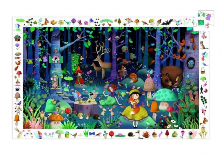 Jucarii copii 6-7 ani - Puzzle observatie Djeco Padurea fermecata, 2-3 ani +