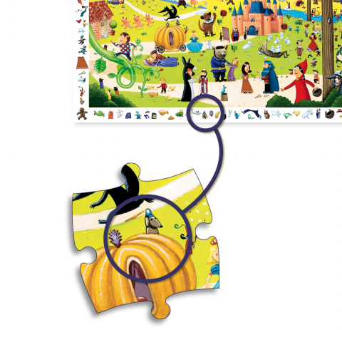 Puzzle observatie Djeco, Povesti renumite, 2-3 ani + [2]