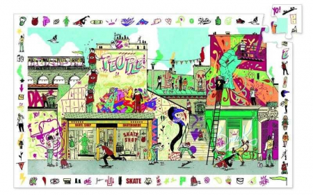 Vârsta - Puzzle observatie Djeco Street art, 6-7 ani +
