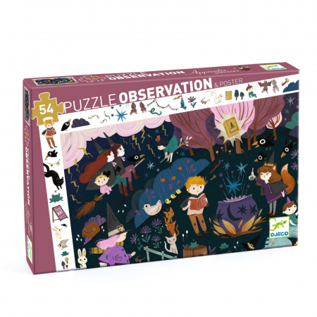 Puzzle observatie Scoala de vrajitori, Djeco, 2-3 ani + [0]
