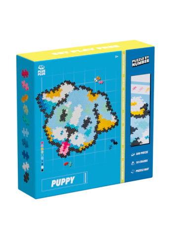 Jucarii si jocuri copii - Puzzle pe numere Plus-Plus, 500 piese, Catelus