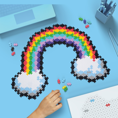 Puzzle pe numere Plus-Plus, 500 piese, Curcubeu [3]