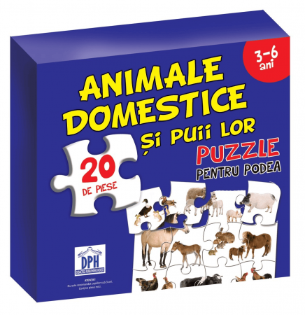 Jucarii copii 2-3 ani - Puzzle pentru podea - Animale domestice, DPH, 2-3 ani +