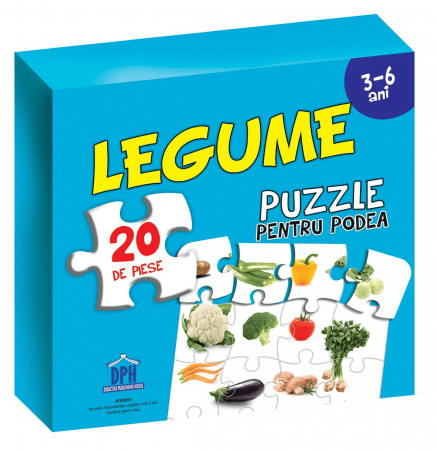 Jucarii copii 2-3 ani - Puzzle pentru podea - Legume, DPH, 2-3 ani +