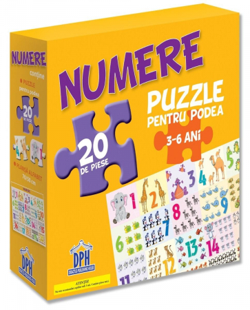 Jucarii copii 2-3 ani - Puzzle pentru podea - Numere, DPH, 2-3 ani +