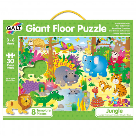Vârsta - Puzzle Podea: Jungla (30 piese), Galt, 2-3 ani +