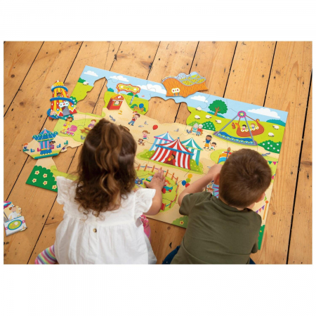 Puzzle Podea: Parcul de distractii (30 piese), Galt, 2-3 ani + [2]